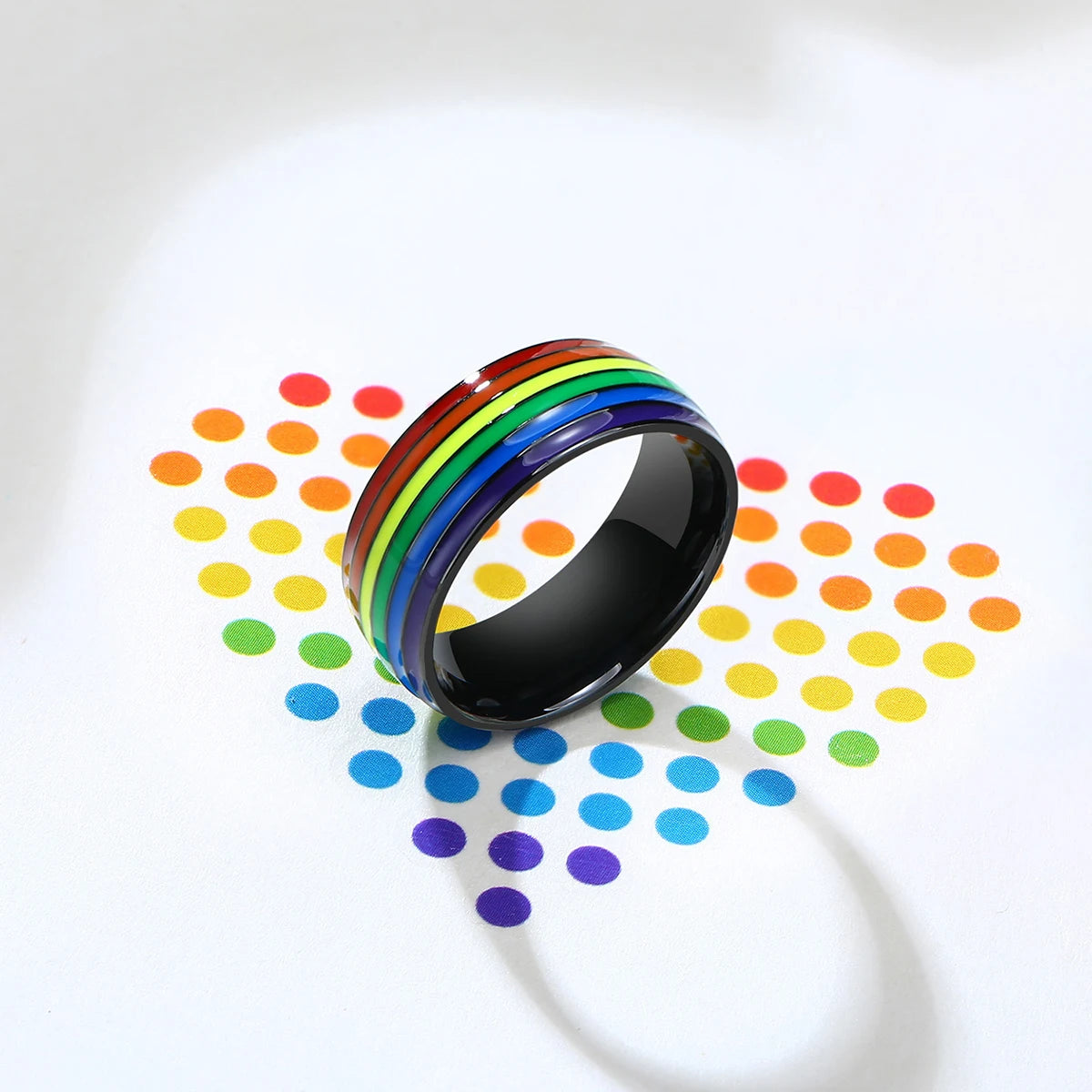 Rainbow Pride Ring – LGBT Multicolor Stainless Steel Ring | The Party Days | The Party Days
