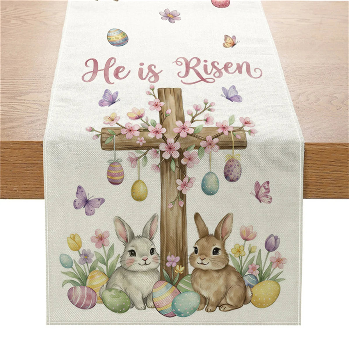 Easter Table Runner – Premium Polyester Linen Party Table Decoration – The Party Days | The Party Days