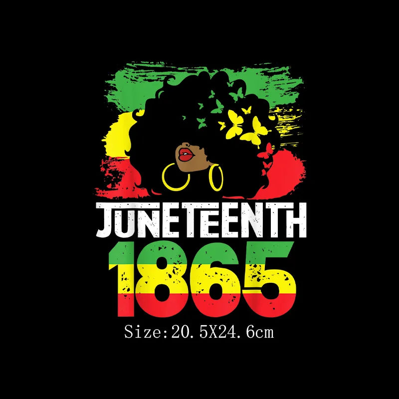 Juneteenth Iron-On Transfer Patch for Clothing – DIY Heat Sticker for T-Shirts & Hoodies | The Party Days | The Party Days
