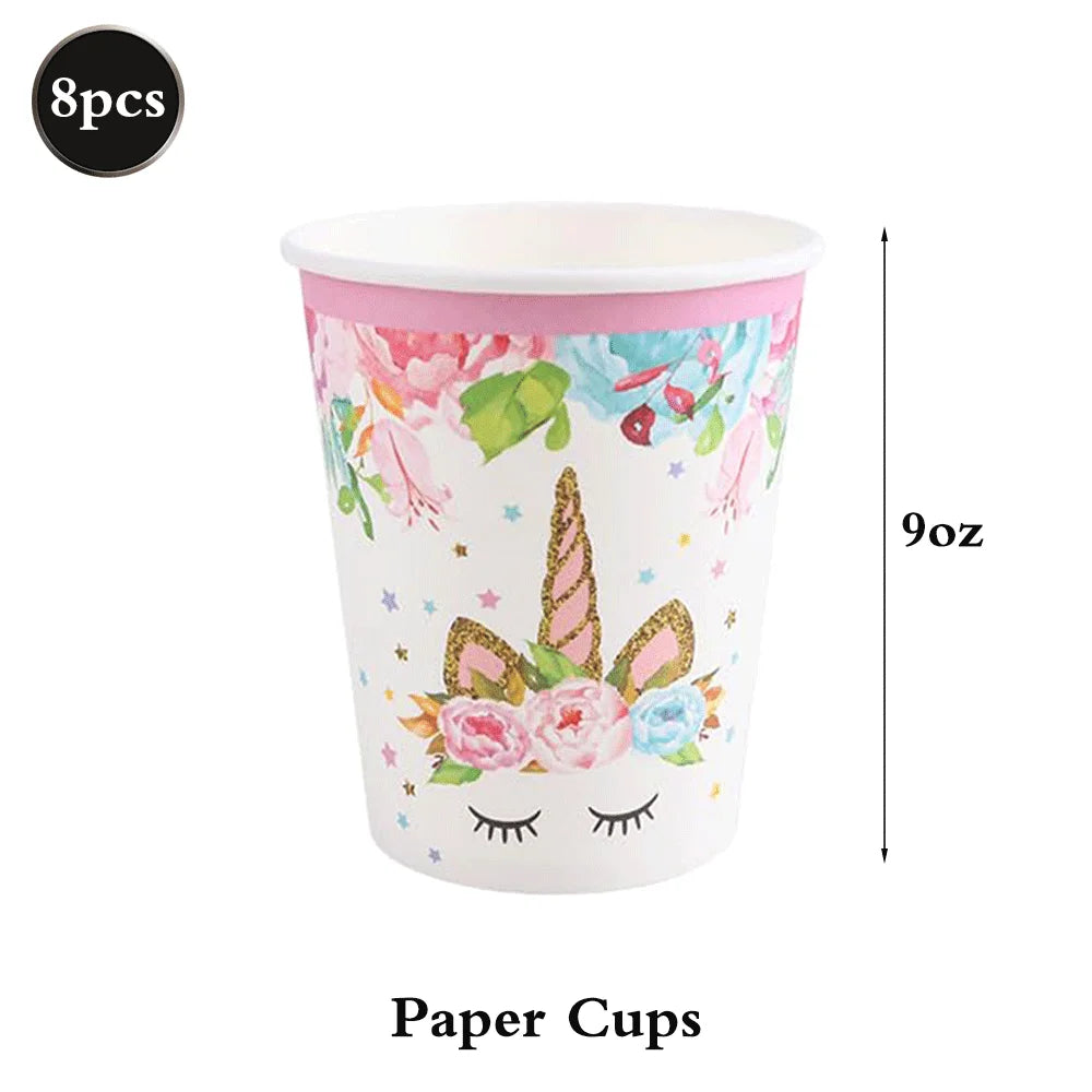 Unicorn Party Decoration Kit 1 | Plates, Napkins, Banner & Accessories | The Party Days | The Party Days