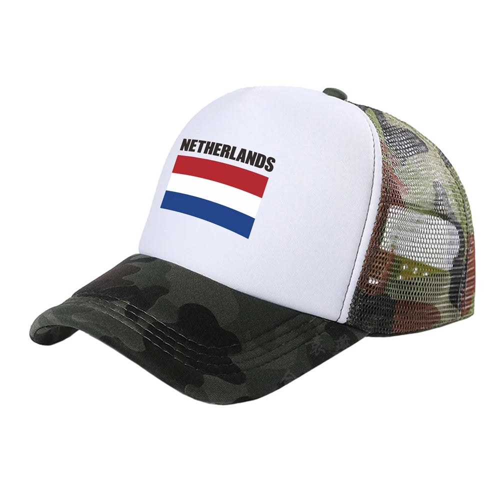 Netherlands Trucker Cap – Dutch Holland NL Mesh Net Baseball Hat | Unisex Summer Snapback | The Party Days