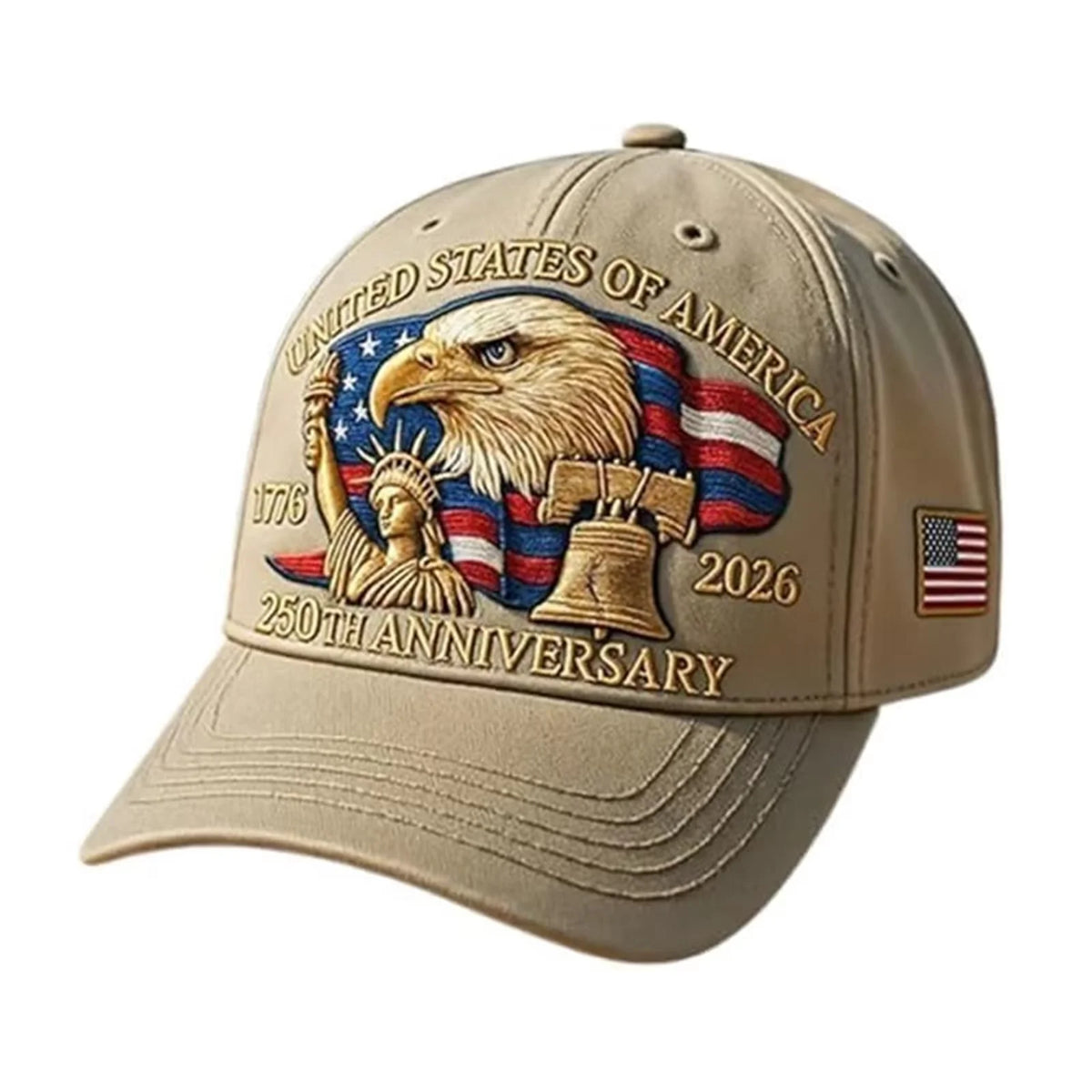 USA 250th Anniversary Eagle Embroidered Baseball Cap – Unisex Adjustable Patriotic Hat | The Party Days | The Party Days