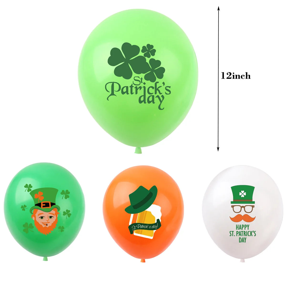 St. Patrick's Day Green Shamrock Latex Balloons – 12" Pack of 10 – The Party Days | The Party Days