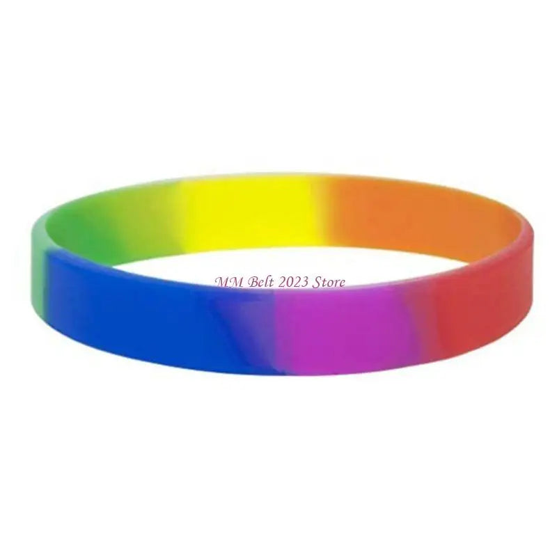 Rainbow Pride Silicone Bracelet – LGBT Adjustable Braided Wristband | The Party Days | The Party Days