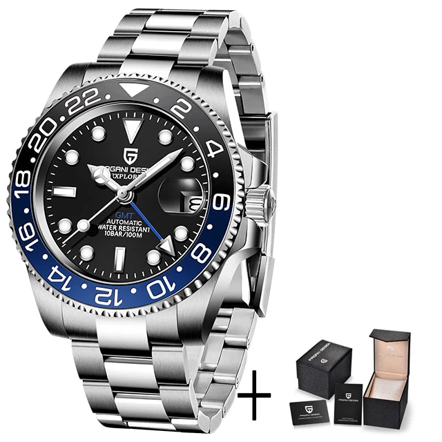 Pagani Design PD-1662 GMT Automatic Watch – 40mm Ceramic Bezel Sapphire | The Party Days | The Party Days