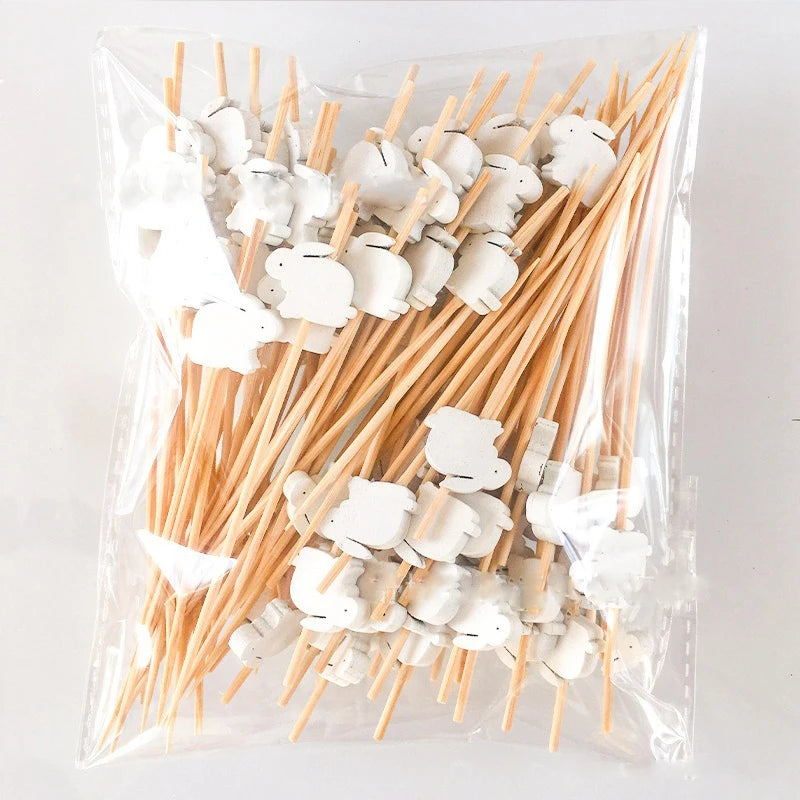 Easter Bunny Ear Toothpicks – 100pcs Bamboo Appetizer Picks for Party Food & Snacks – The Party Days | The Party Days