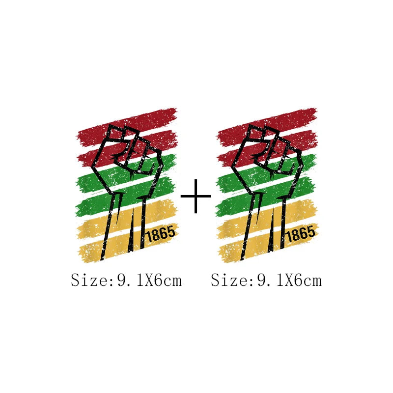 Juneteenth Iron-On Transfer Patch for Clothing – DIY Heat Sticker for T-Shirts & Hoodies | The Party Days | The Party Days