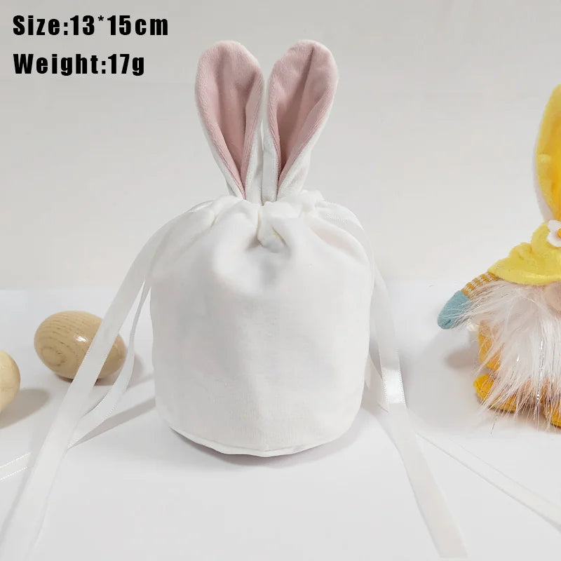 Velvet Easter Bunny Gift Bags – Premium Drawstring Candy & Chocolate Packaging – The Party Days | The Party Days