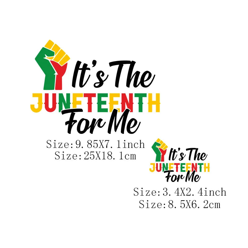 Juneteenth Iron-On Transfer Patch for Clothing – DIY Heat Sticker for T-Shirts & Hoodies | The Party Days | The Party Days