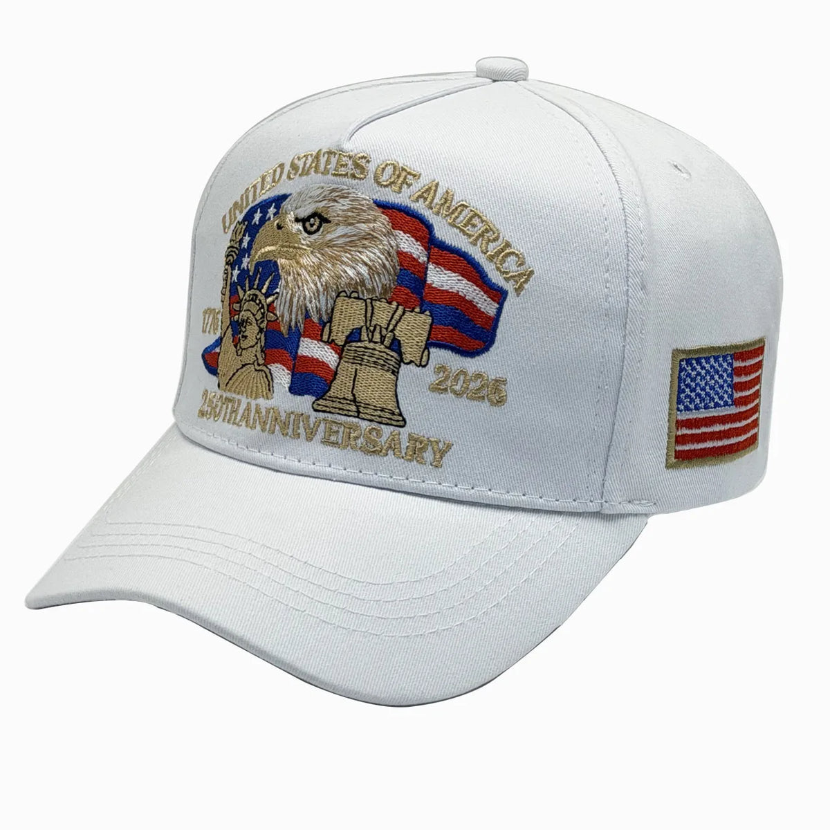 USA 250th Anniversary Full Embroidered Baseball Cap – Unisex Patriotic Hat Independence Day Gift | The Party Days | The Party Days