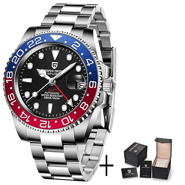 Pagani Design PD-1662 GMT Automatic Watch – 40mm Ceramic Bezel Sapphire | The Party Days | The Party Days