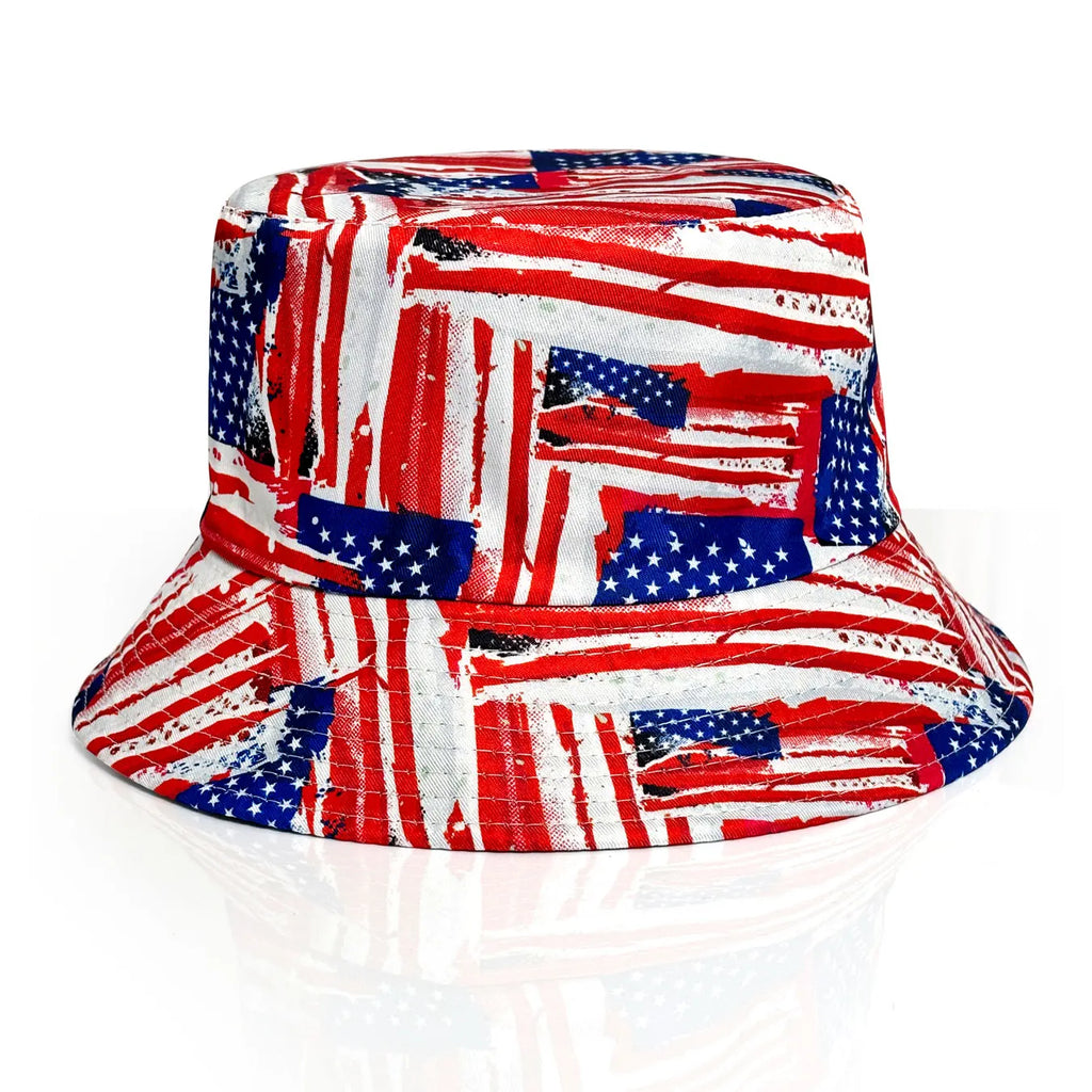 Patriotic American Flag Bucket Hat – Reversible, Foldable & Stars and Stripes | The Party Days | The Party Days