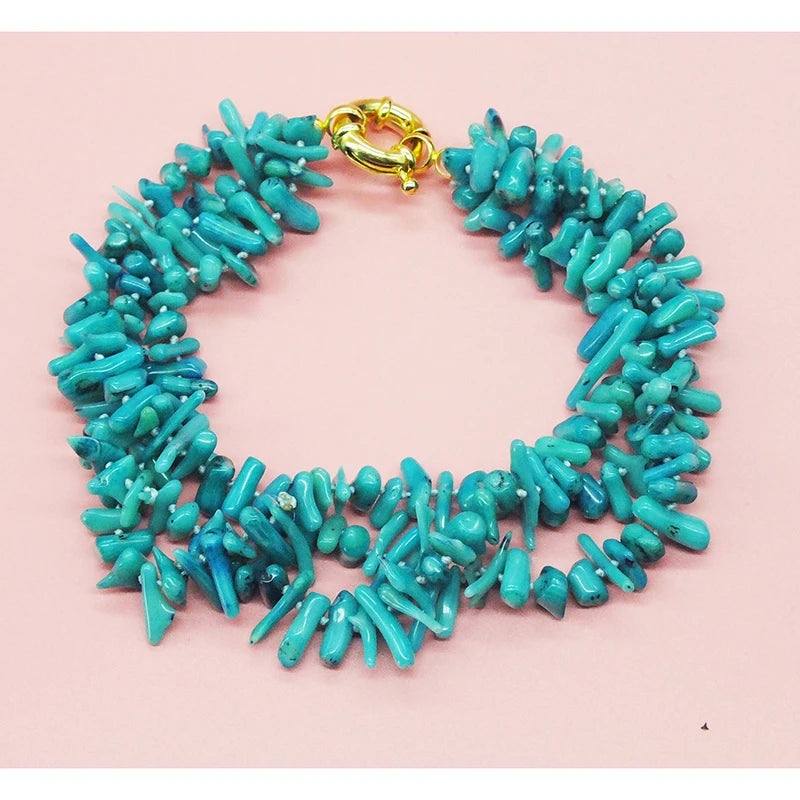 Natural Orange Coral Bracelet – Classic 3-Strand 9.5" – The Party Days | The Party Days