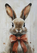 Easter Bunny Canvas Poster – Spring Wall Art with Carrot Bucket – The Party Days | The Party Days