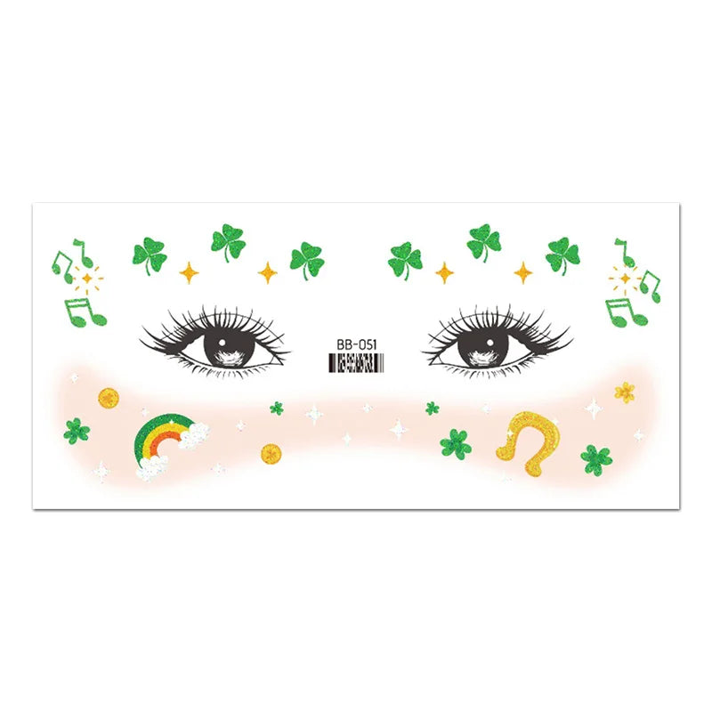 St. Patrick's Day Irish Shamrock Temporary Tattoos – Green Clover Body Stickers – The Party Days | The Party Days