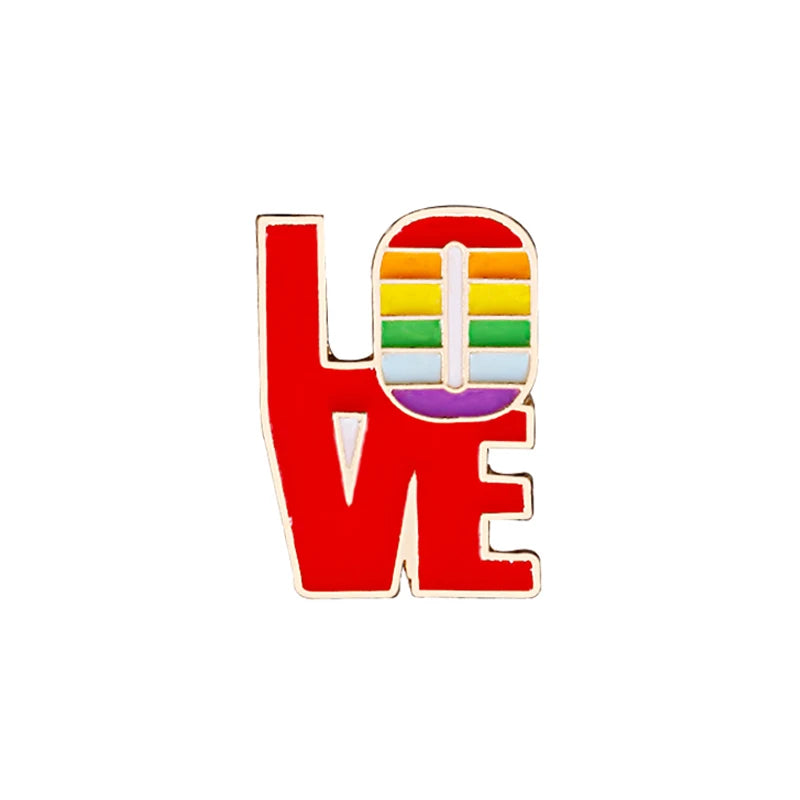 Rainbow Pride Enamel Lapel Pin – LGBT Flag Heart Brooch | The Party Days | The Party Days