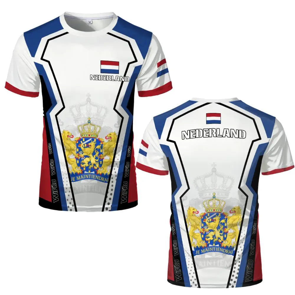 Netherlands Flag 3D Print T-Shirt – Unisex Dutch Graphic Tee | Streetwear Football Jersey | The Party Days