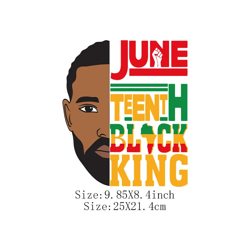 Juneteenth Iron-On Transfer Patch for Clothing – DIY Heat Sticker for T-Shirts & Hoodies | The Party Days | The Party Days