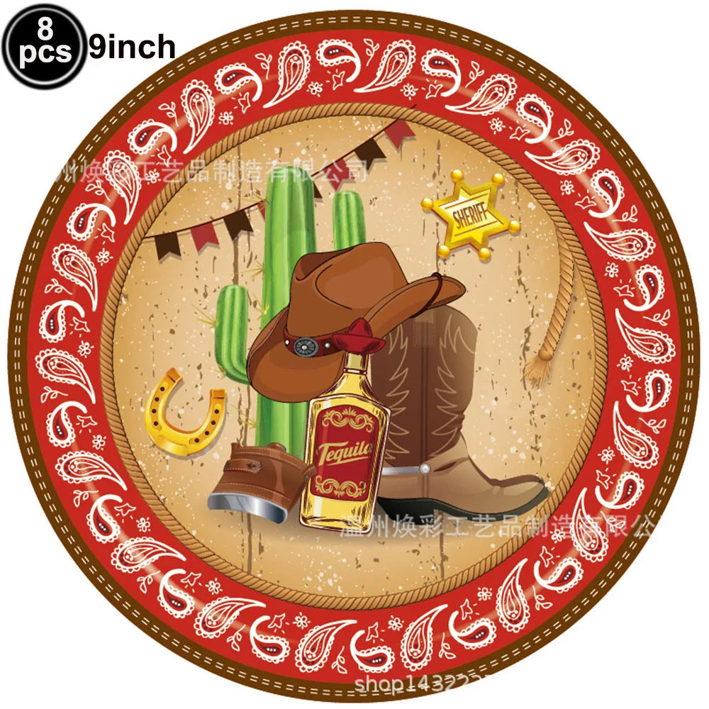 Western Cowboy Party Decorations – Disposable Tableware, Banners & Balloons – The Party Days | The Party Days