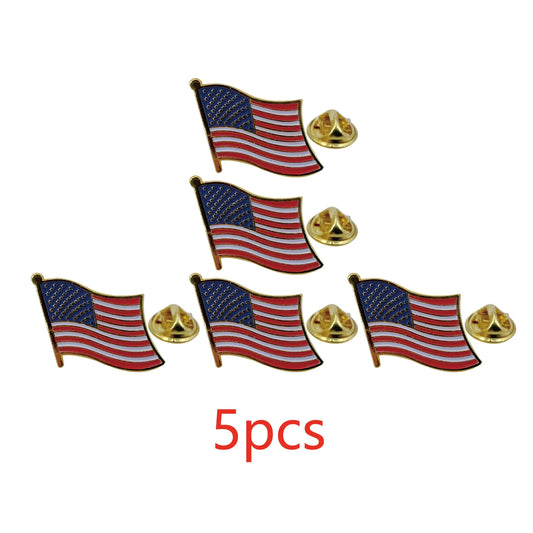 American Flag Lapel Pin | Gold-Plated Enamel USA Flag Pin for Coats, Suits & Lanyards