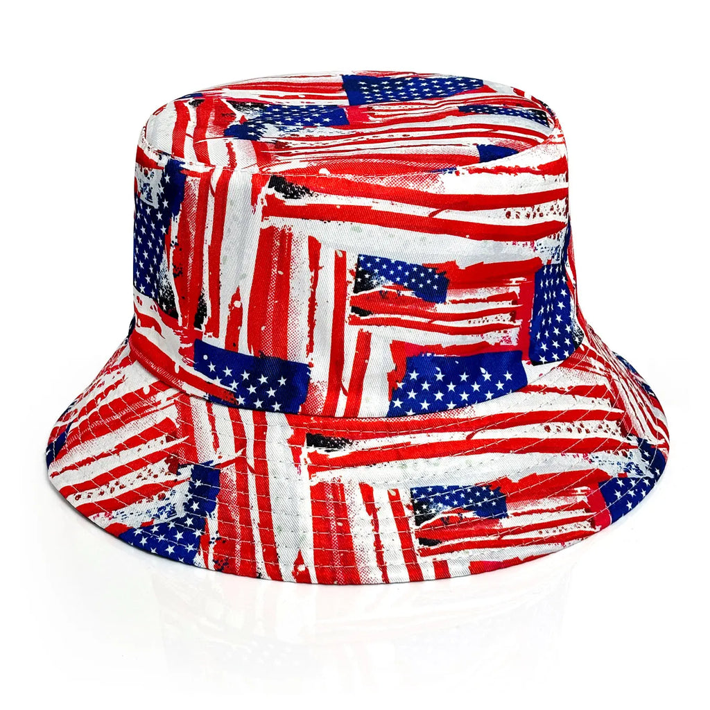 Patriotic American Flag Bucket Hat – Reversible, Foldable & Stars and Stripes | The Party Days | The Party Days