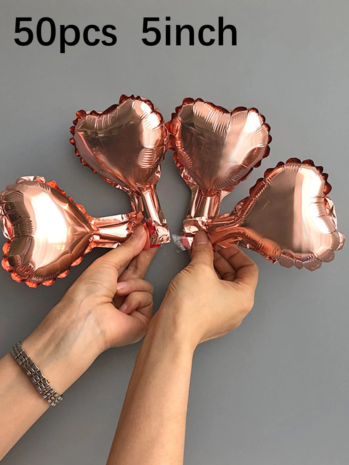 Heart Balloons Set of 50 – 5" Foil Heart Balloons for Parties & Celebrations – The Party Days | The Party Days