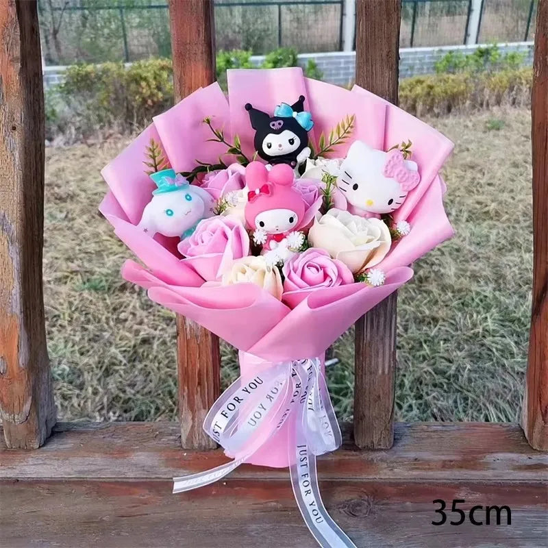 Hello Kitty Plush Bouquet with Soap Roses – Mother's Day Gift | The Party Days | The Party Days