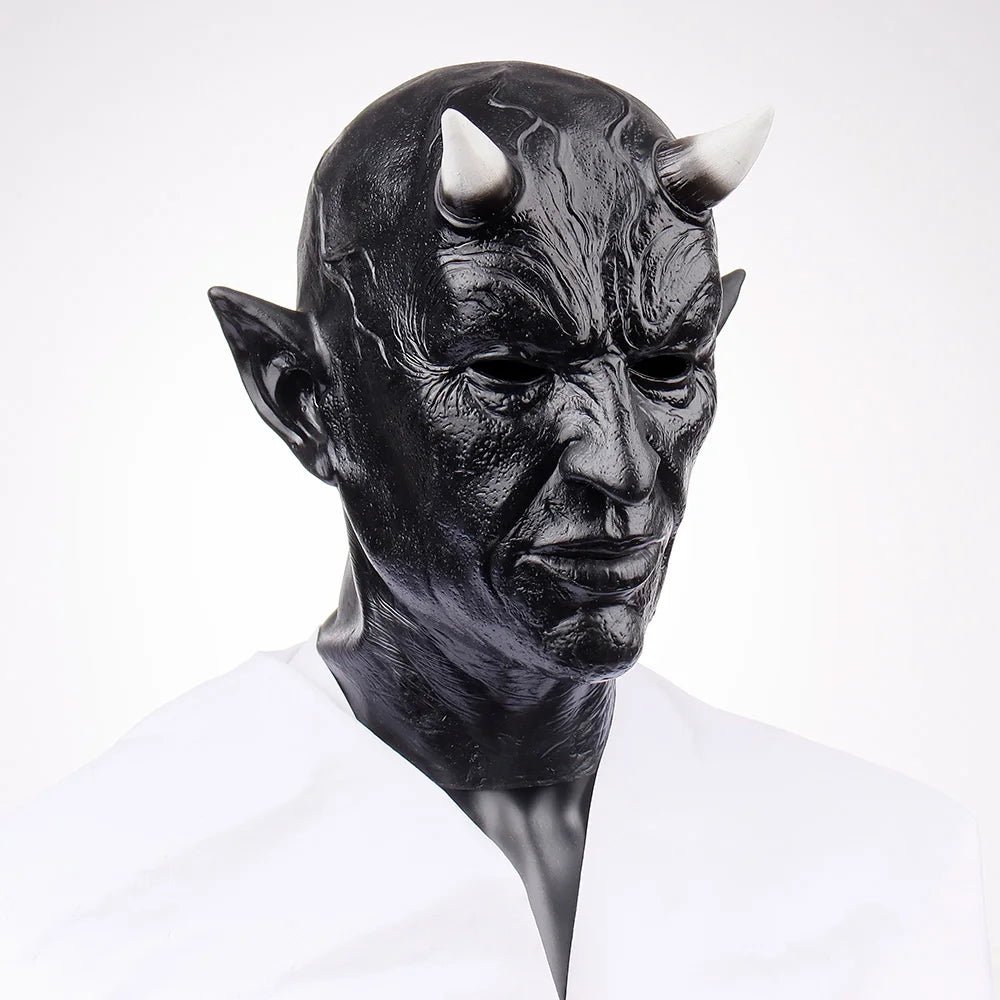 Halloween Mephistopheles Demon Horn Mask Cosplay Latex