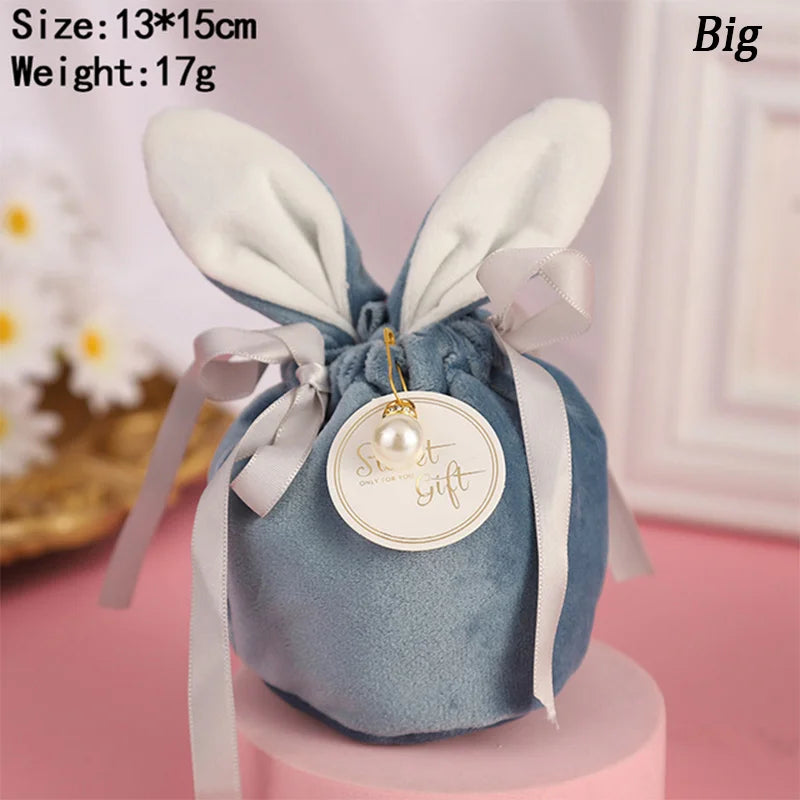 Velvet Easter Bunny Gift Bags – Premium Drawstring Candy & Chocolate Packaging – The Party Days | The Party Days