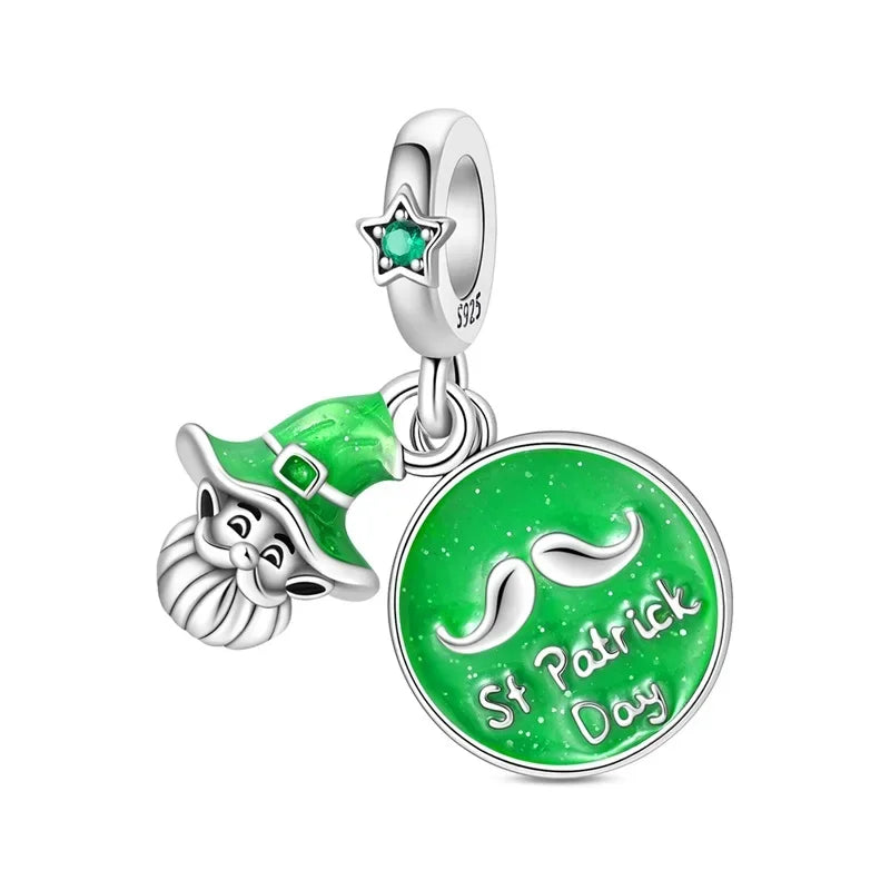 925 Silver St. Patrick's Day Bracelet Charms with Zirconia – GDTC Certified – The Party Days | The Party Days