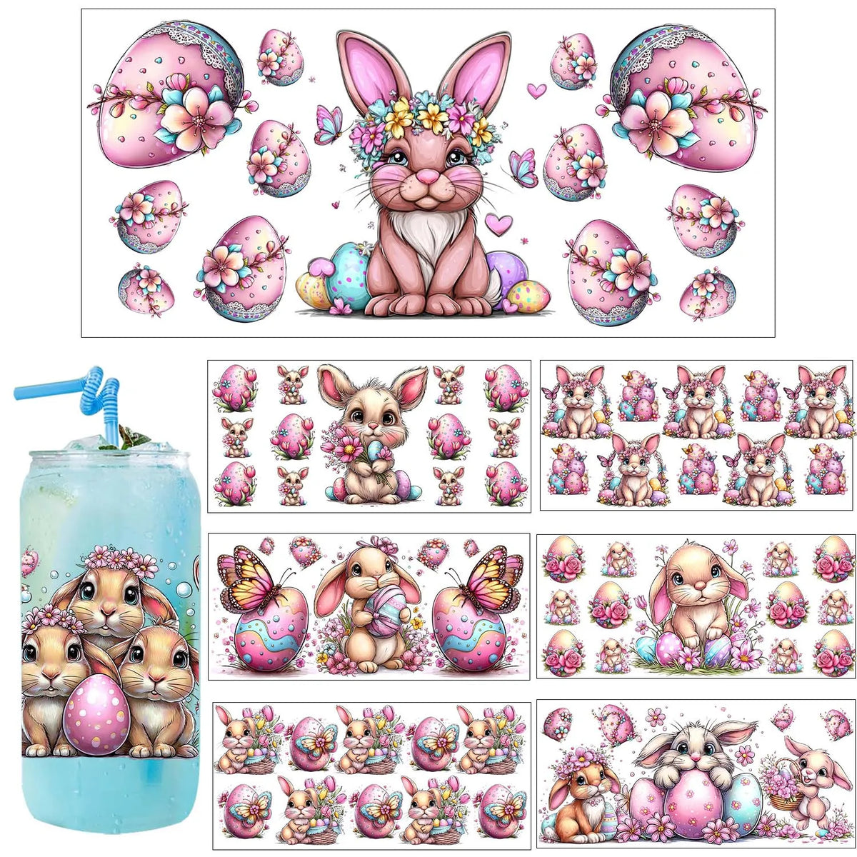 Easter Cute Bunny Easy Peel Waterproof 3D Transfers – The Party Days | The Party Days