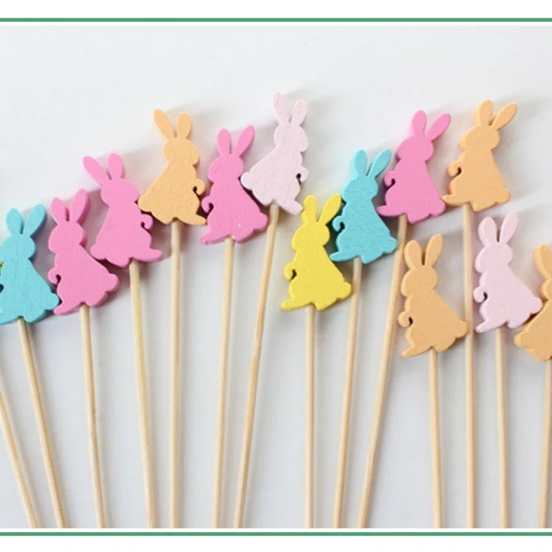 Easter Bunny Ear Toothpicks – 100pcs Bamboo Appetizer Picks for Party Food & Snacks – The Party Days | The Party Days