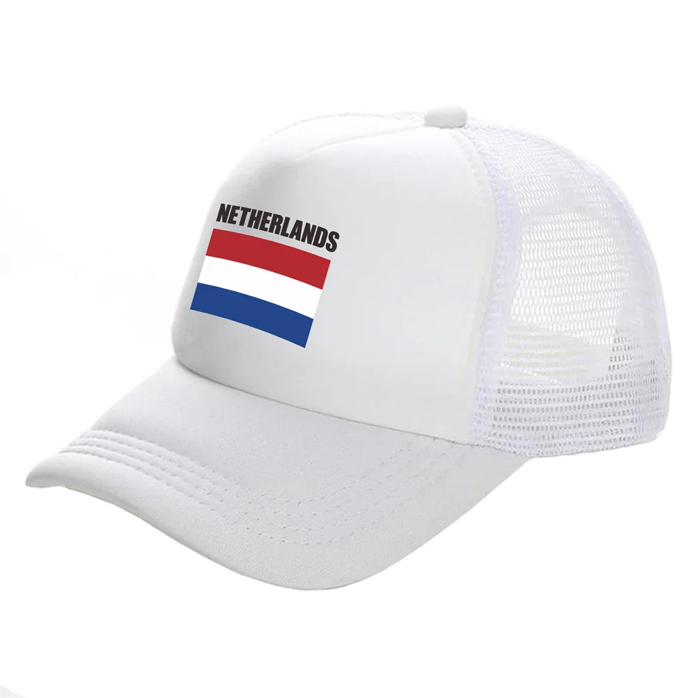 Netherlands Trucker Cap – Dutch Holland NL Mesh Net Baseball Hat | Unisex Summer Snapback | The Party Days