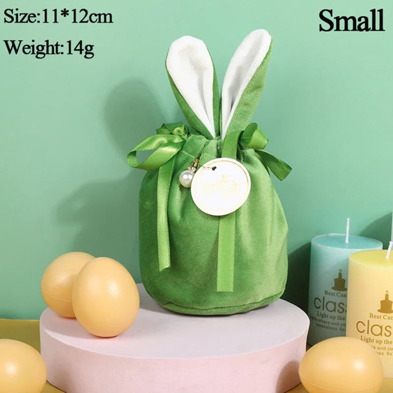 Velvet Easter Bunny Gift Bags – Premium Drawstring Candy & Chocolate Packaging – The Party Days | The Party Days