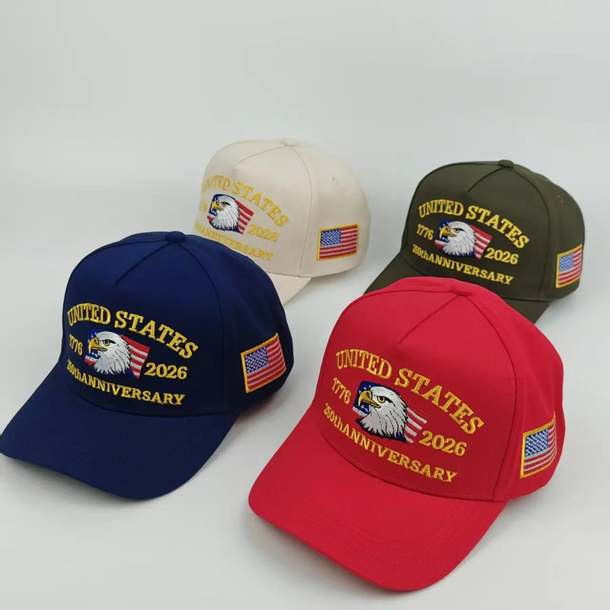 USA 250th Anniversary Eagle Embroidered Baseball Cap – Unisex Adjustable Patriotic Hat | The Party Days | The Party Days