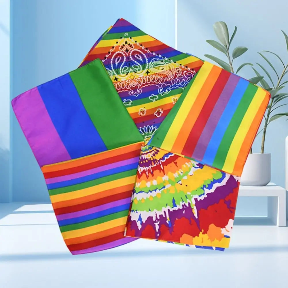 Pride Rainbow Bandana & Pocket Square | LGBTQ+ Festival Scarf | The Party Days | The Party Days