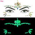 3D Diamond Luminous Face Jewel Stickers – Glitter Rhinestone Temporary Tattoos – The Party Days | The Party Days