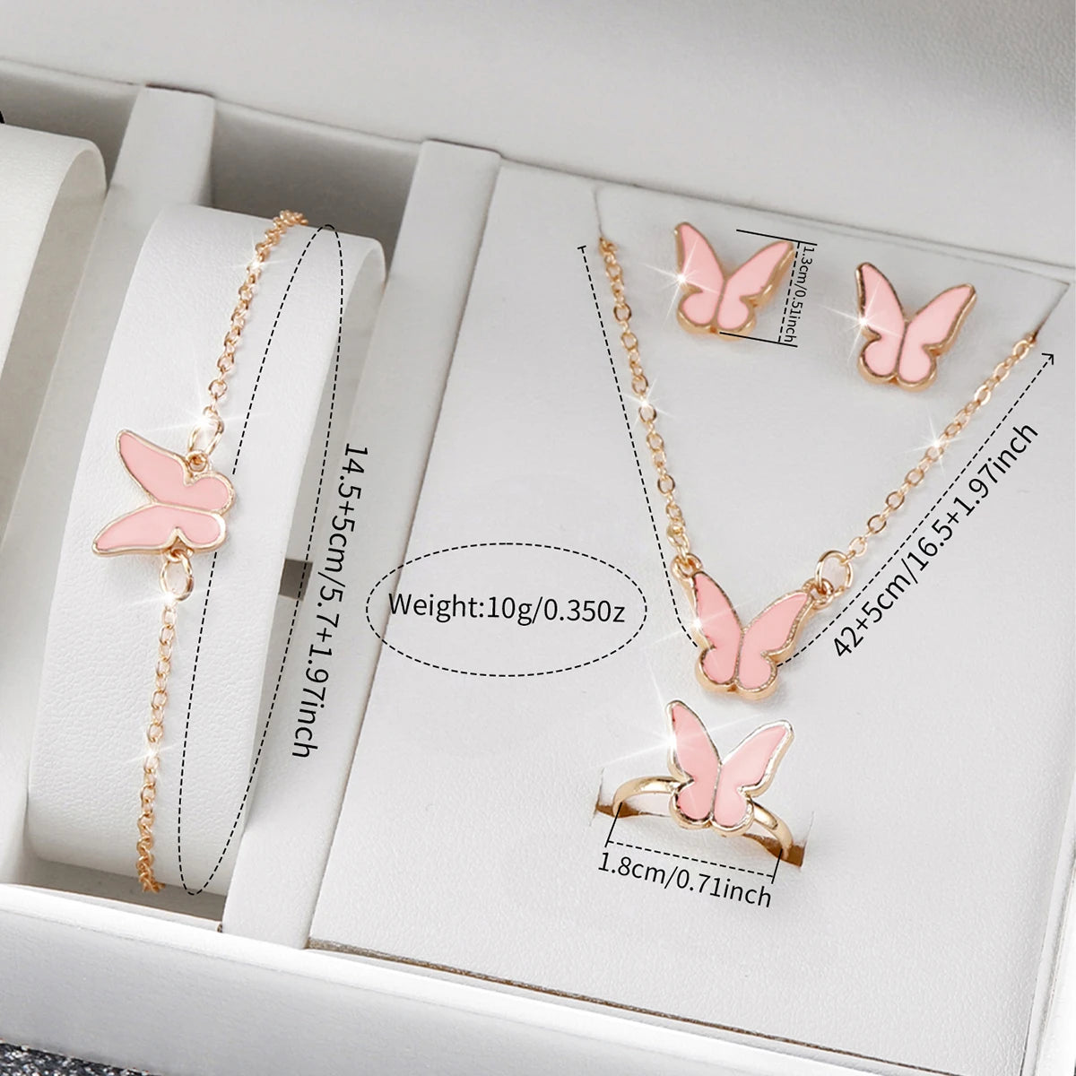 Women's 6 Piece Jewelry Set – Floral Quartz Watch + Earrings + Necklace + Bracelet + Ring | The Party Days | The Party Days