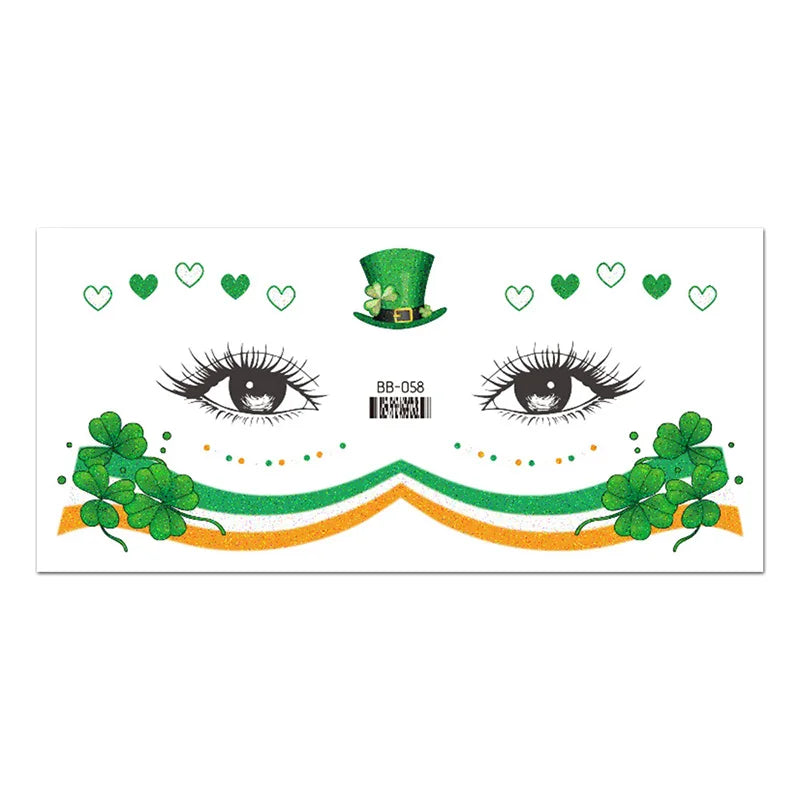 St. Patrick's Day Irish Shamrock Temporary Tattoos – Green Clover Body Stickers – The Party Days | The Party Days