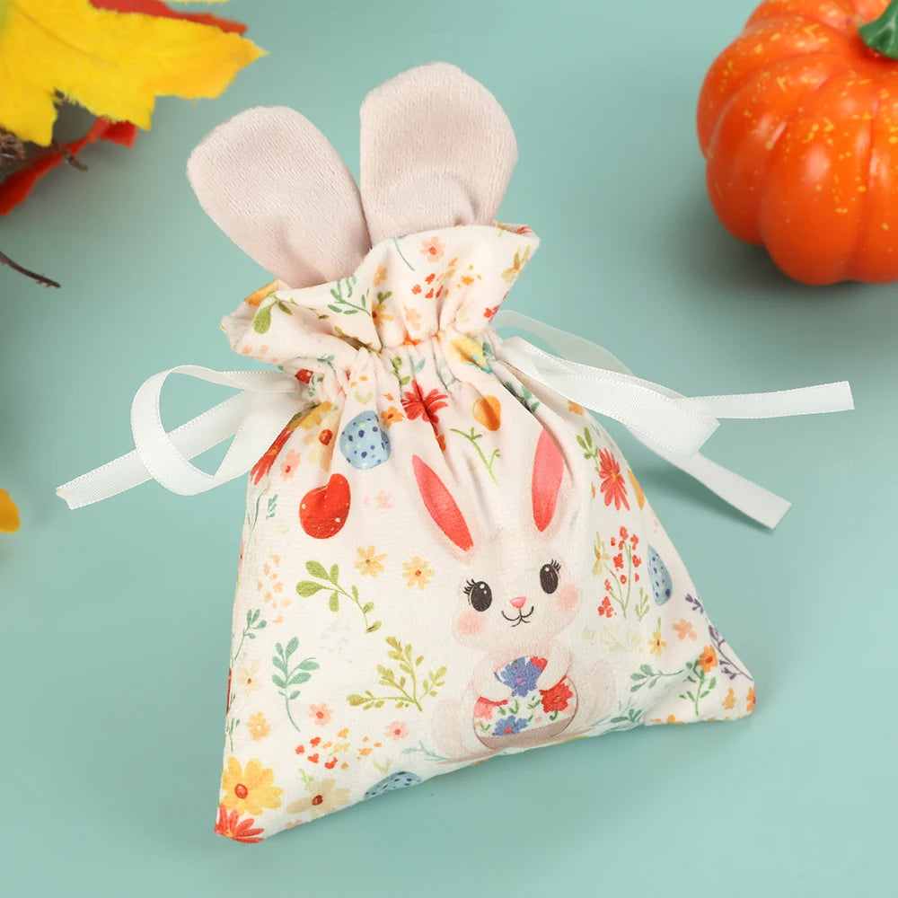 Velvet Easter Bunny Gift Bags – Premium Drawstring Candy & Chocolate Packaging – The Party Days | The Party Days