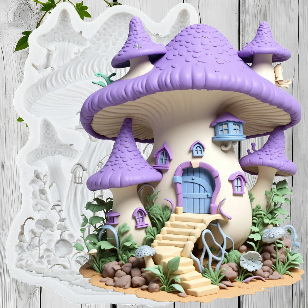 Mushroom Castle Silicone Mold – Fondant, Chocolate & Cake Decorating – The Party Days | The Party Days