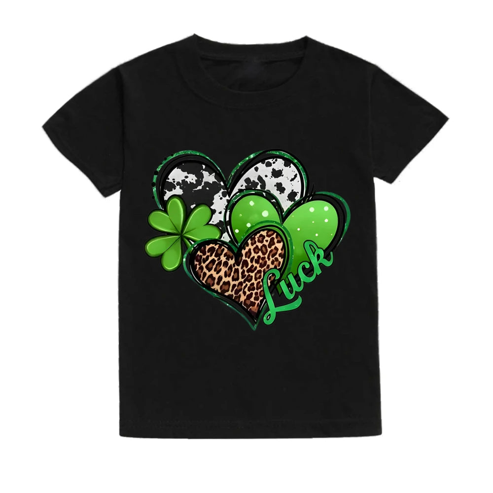 St. Patrick's Day Kids Heart Shamrock T-Shirt – Children's Irish Party Tee – The Party Days | The Party Days