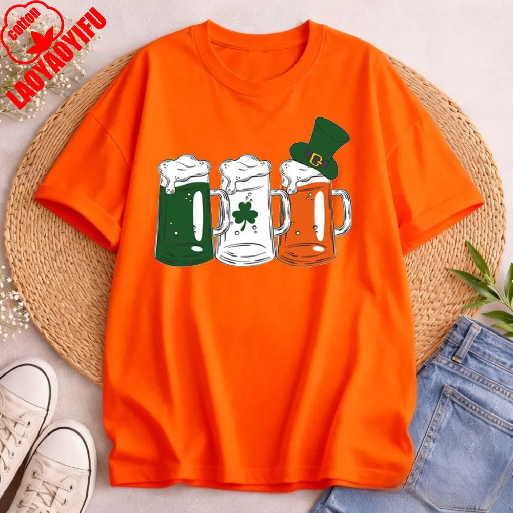 Irish Beer Women's T-Shirt – St. Patrick's Day Cotton Tee – The Party Days | The Party Days