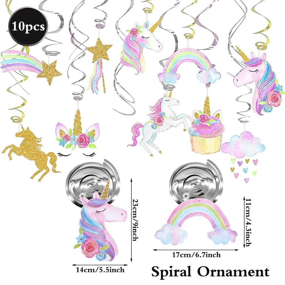 Unicorn Party Decoration Kit 1 | Plates, Napkins, Banner & Accessories | The Party Days | The Party Days
