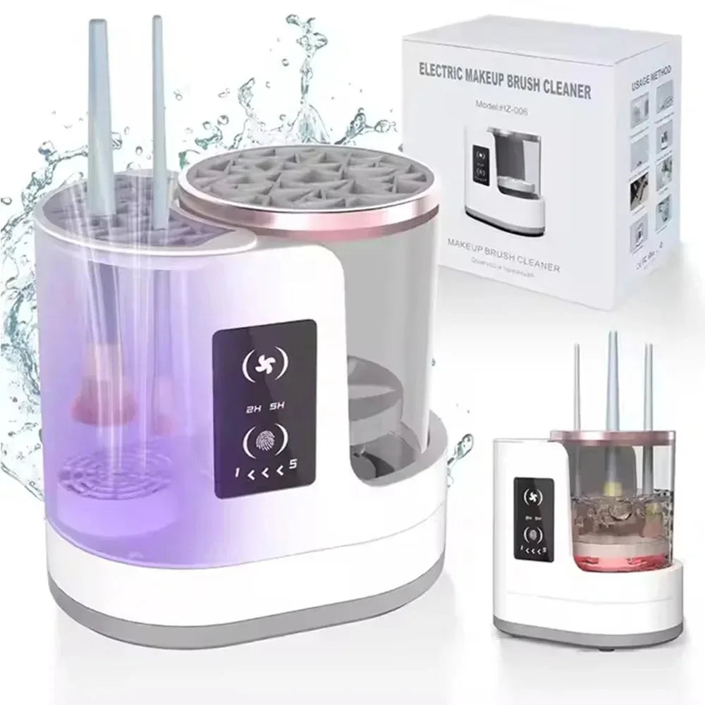 3-in-1 Electric Makeup Brush Cleaner Machine – Wash, Dry & Store | The Party Days