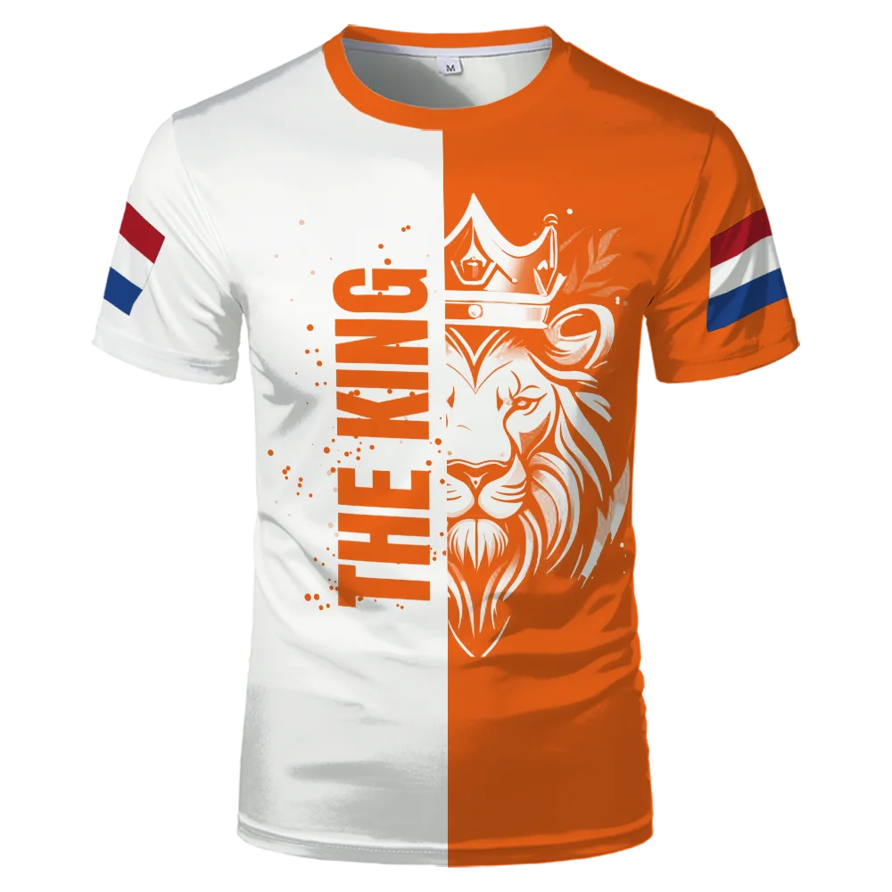 King's Day Orange T-Shirt – Dutch Flag Print, Unisex Oversized Tee – The Party Days | The Party Days