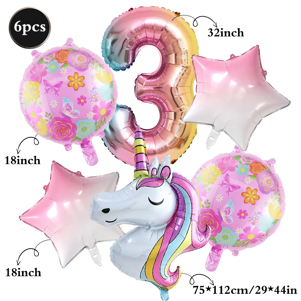 Unicorn Party Decoration Kit 1 | Plates, Napkins, Banner & Accessories | The Party Days | The Party Days