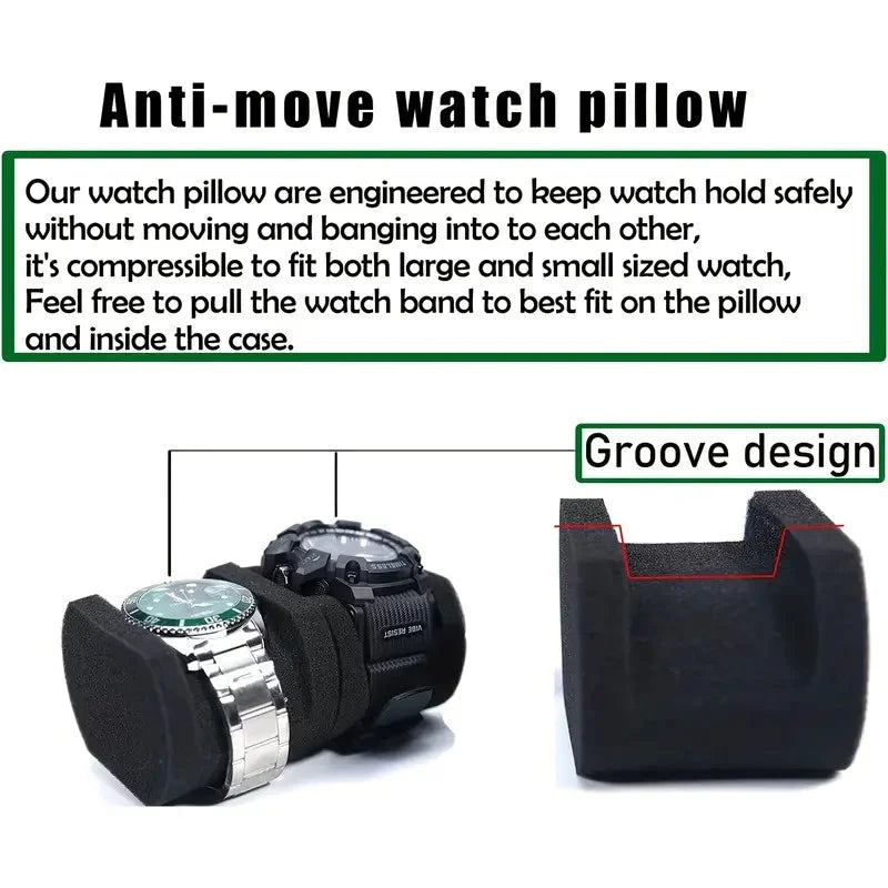 Travel Watch Box – Hard Shell Case with Foam Pillow & Handle | The Party Days | The Party Days