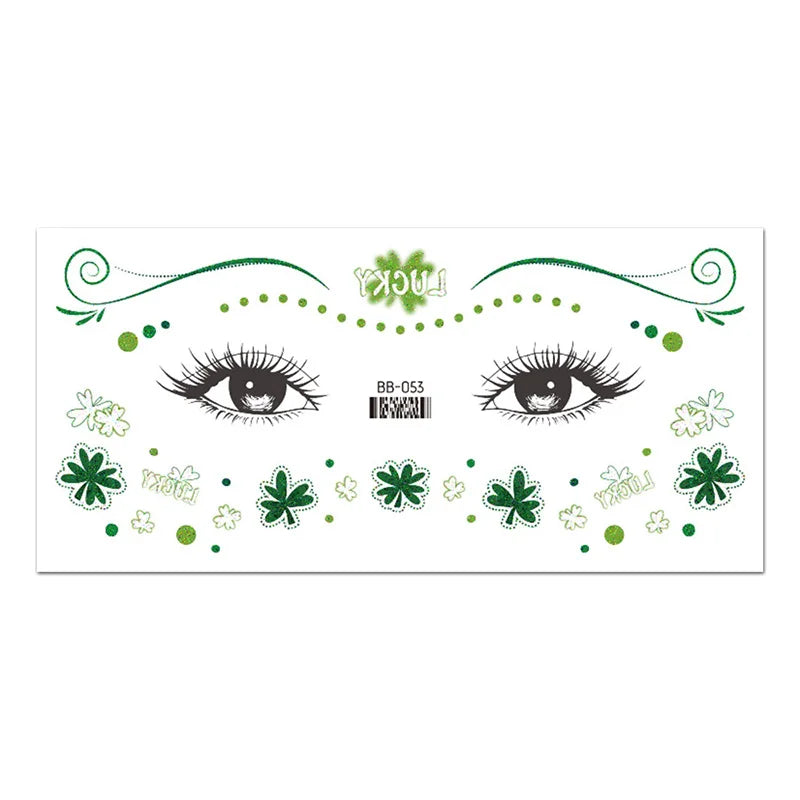 St. Patrick's Day Irish Shamrock Temporary Tattoos – Green Clover Body Stickers – The Party Days | The Party Days