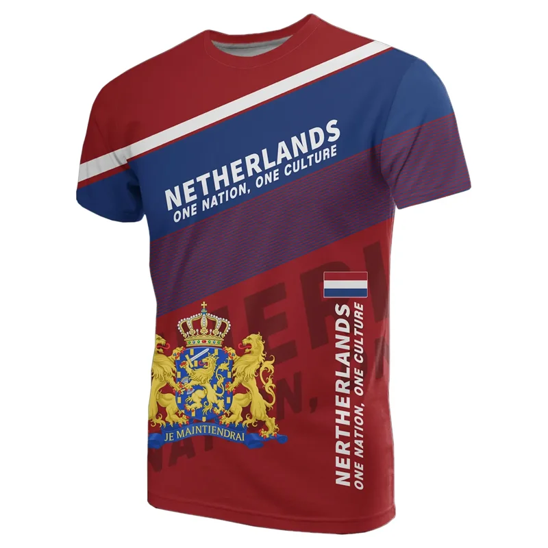 Netherlands Flag 3D Print T-Shirt – Dutch Orange Oversized Tee for Men & Women – The Party Days | The Party Days